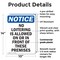Signmission No Loitering Is Allowed On Or OSHA Notice Sign, Plastic, 10in W x 14in L, 2PK OS-2PACK-NS-P-1014-V-14691 - alternate 4